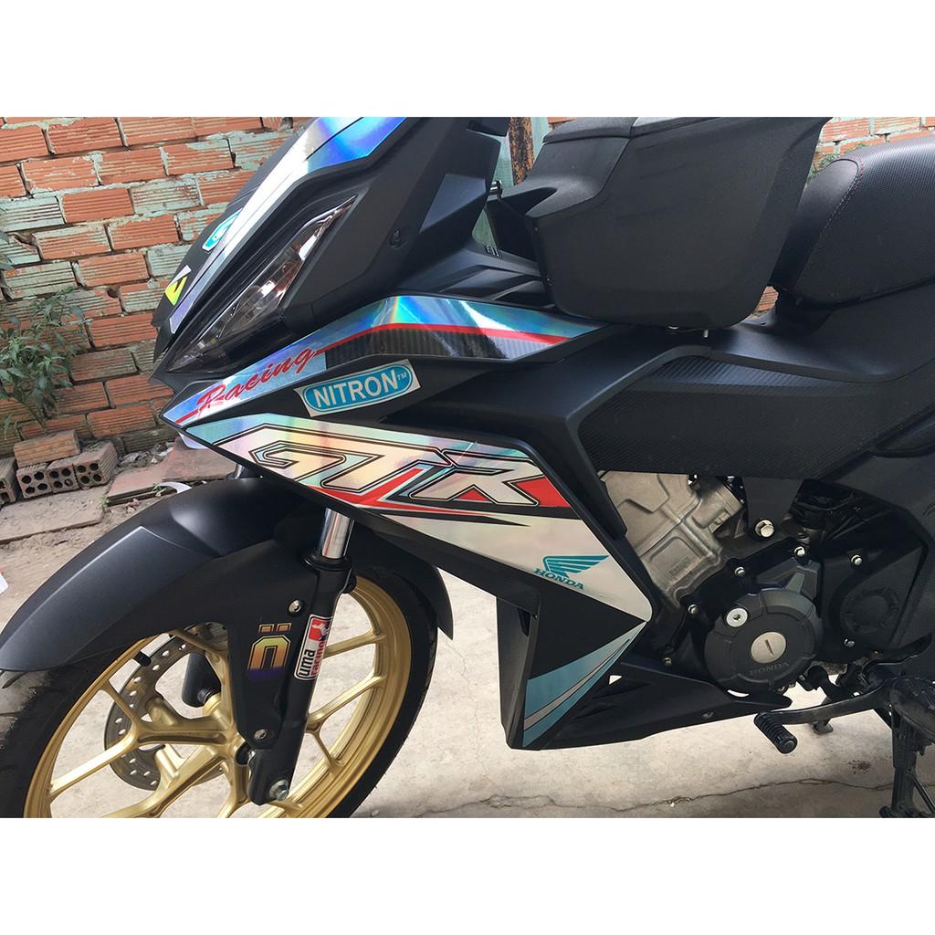 Tem winner 150 GTR xanh bạc crom