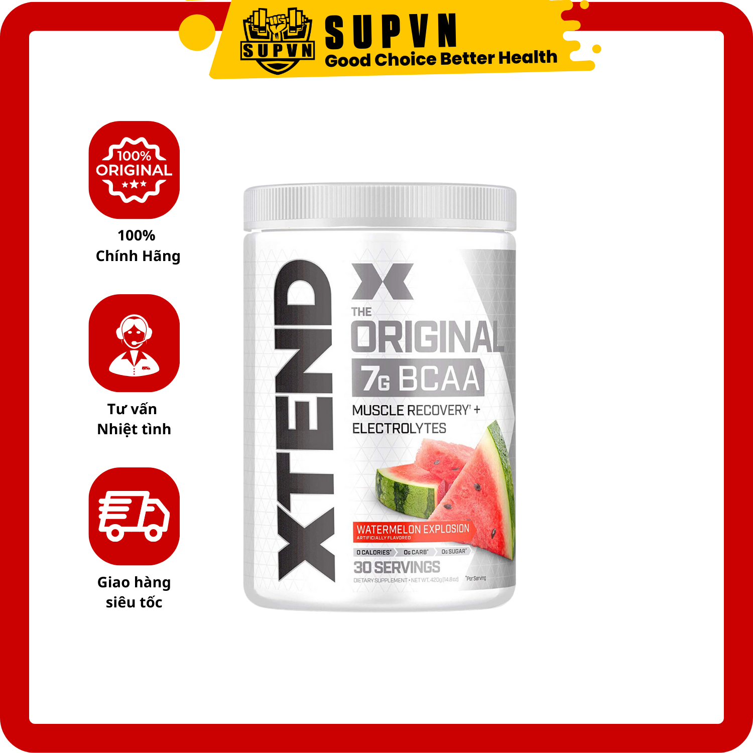 Scivation Xtend BCAA Original (30 Servings) - Hỗ Trợ Phục Hồi và Chống Dị Hóa Cơ