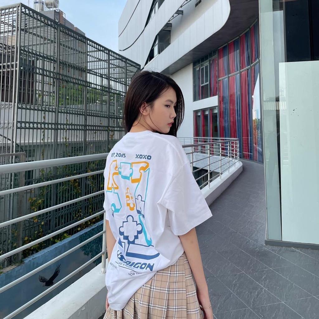 Áo thun unisex tay lỡ NOW SÀI GÒN PUZZIE TEE ||Hany shop