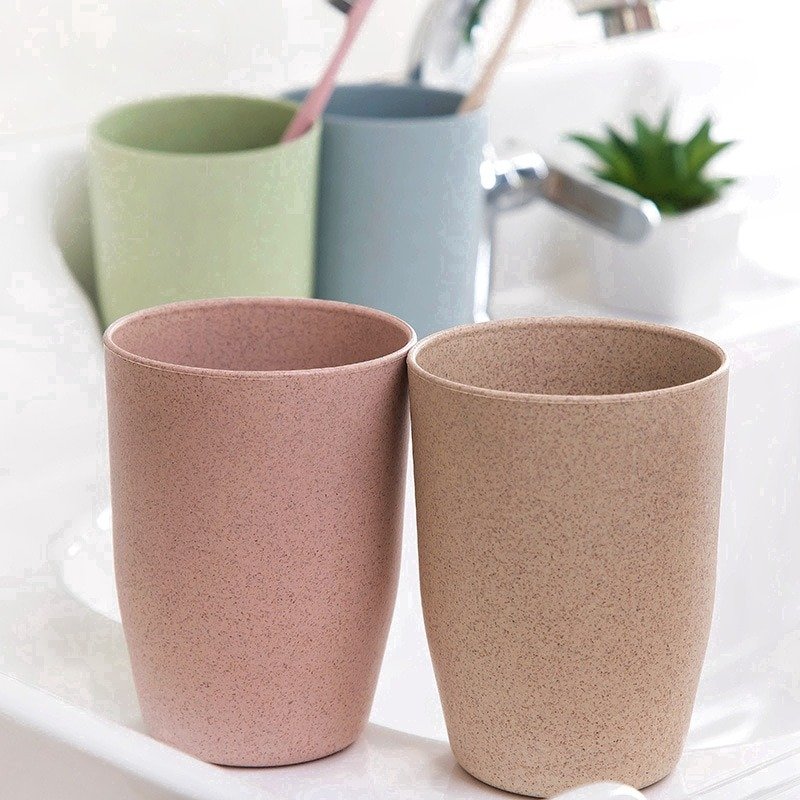 Cốc Lúa Mạch Chịu Nhiệt An Toàn - Dùng Uống Nước, Đánh Răng, Đựng Bút - Nhựa An Toàn