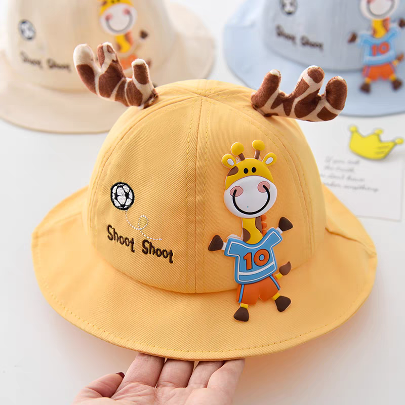 [KIDHAT] Mũ hoạt hình trẻ em bo vành hình hươu cao cổ dễ thương mang đi học đi chơi thoải mái êm nhẹ NaHi ngochieu1111