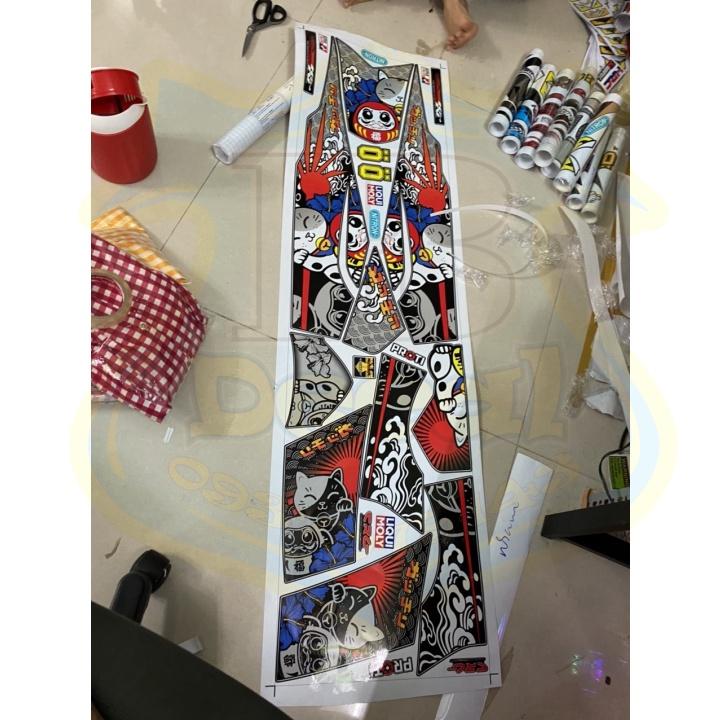 Tem xe sirius mèo thần tài may mắn