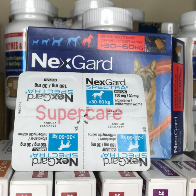 Một Viên (1V) Nexgard Spectra - Ve Ghẻ Demodex Xổ Giun Chó 30-60Kg