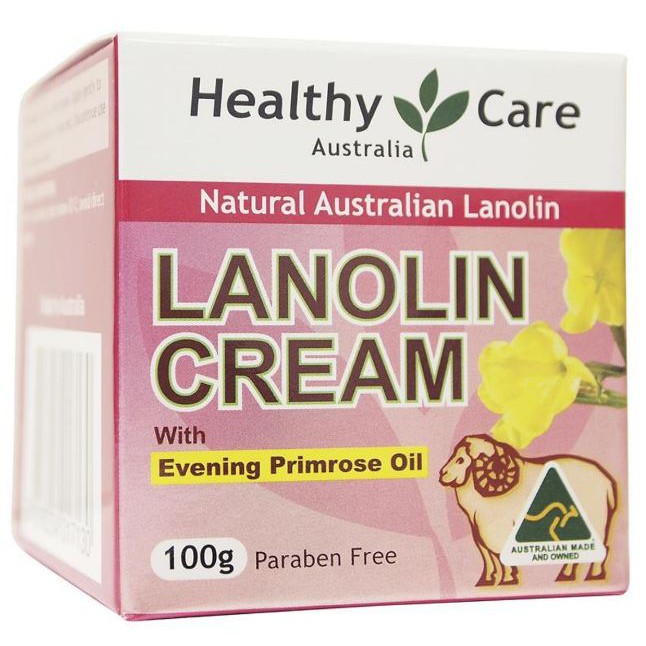 Kem dưỡng da Nhau Thai Cừu Healthy Care Lanolin Cream with Evening Primrose Oil 100G