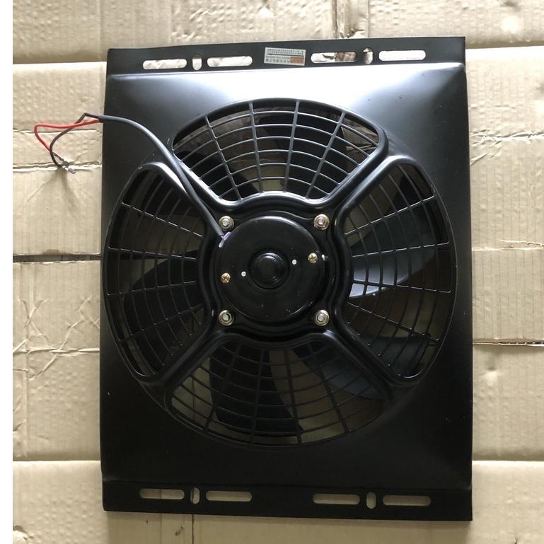Quạt Dàn nóng lồng sắt chế 14x18 12V / 24V 35x46 cm hàng Trung Quốc