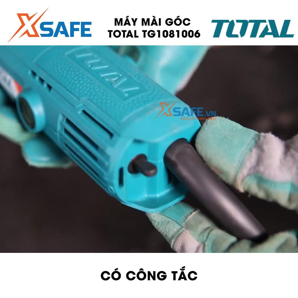 Máy mài cầm tay TOTAL TG1081006 công suất 800W đóng gói trong hộp màu. Máy mài góc điện thế 200-240V - Chính hãng