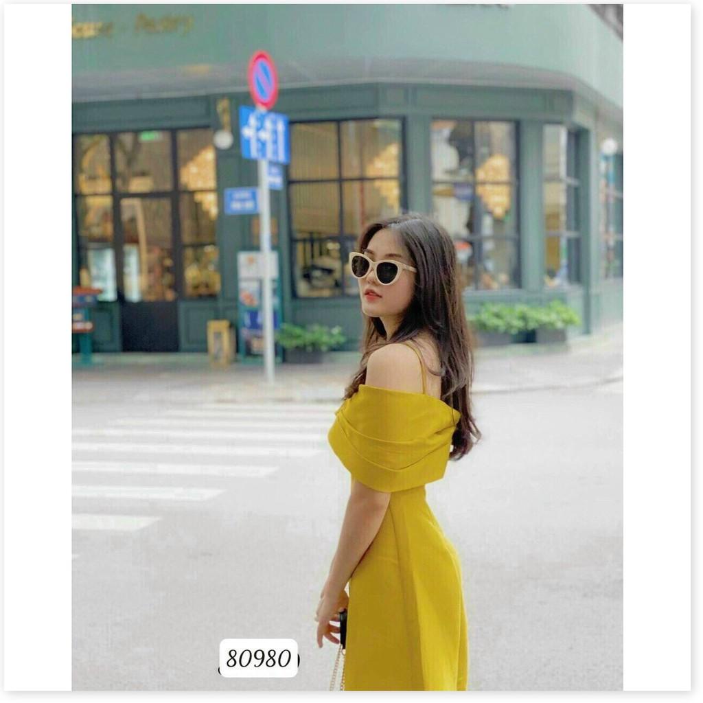 ĐẦM FORD MÀU VÀNG DÁNG XÒE XINH XẮN,SANG TRONG