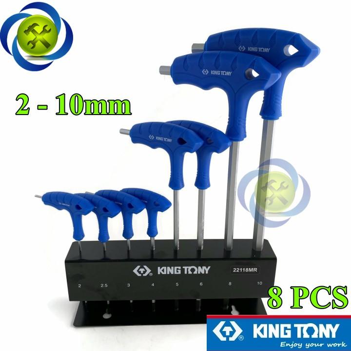 Bộ lục giác chữ T Kingtony 22118MR 8 cây có đế sắt