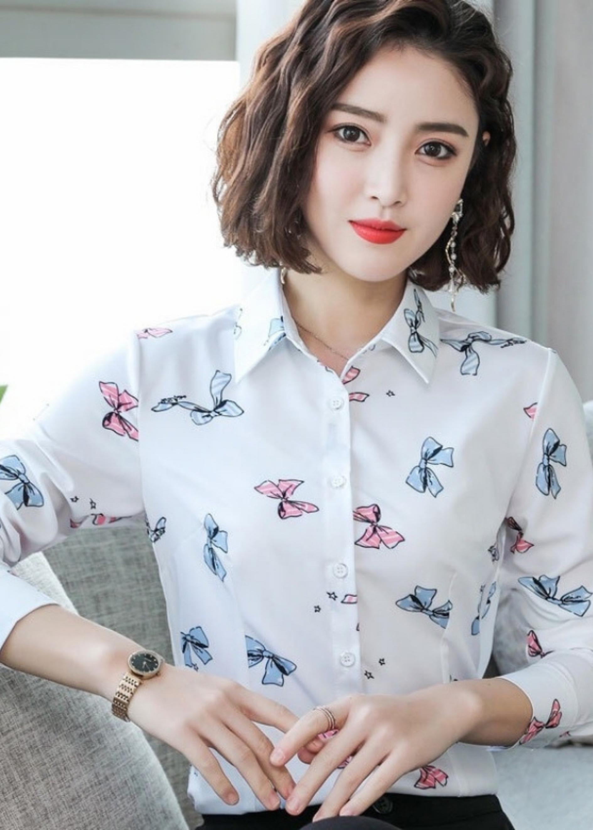 Áo Sơ Mi Nữ Công Sở Dài Tay Phối Nơ Mã K557 Thời Trang PONIVA Thiết Kế Nữ Tính Sang Trọng