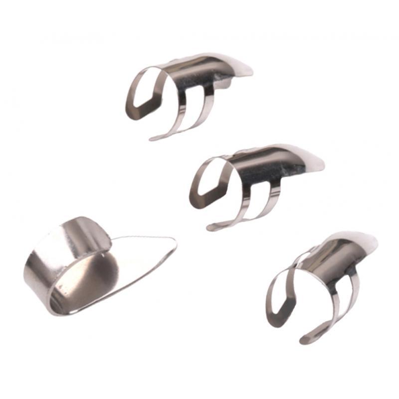 4pcs Finger Picks Stainless Steel Guitar Finger Picks & Thumb Pick Set