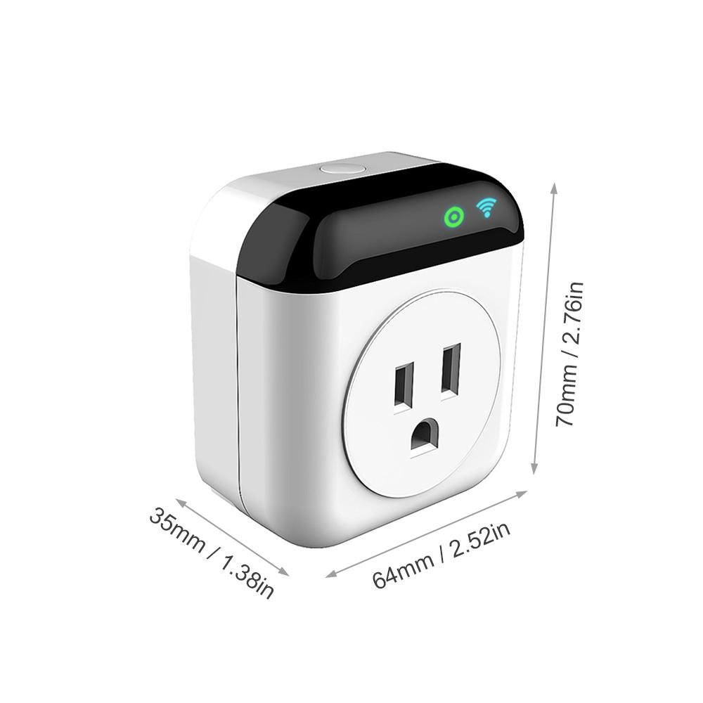Programmable Smart Wifi Thermostat Plug Outlet Mini Temperature Controller 10A Plug-in Socket APP Control Voice Control Schedule Timer Electric Switch for Heating Cooling Appliances