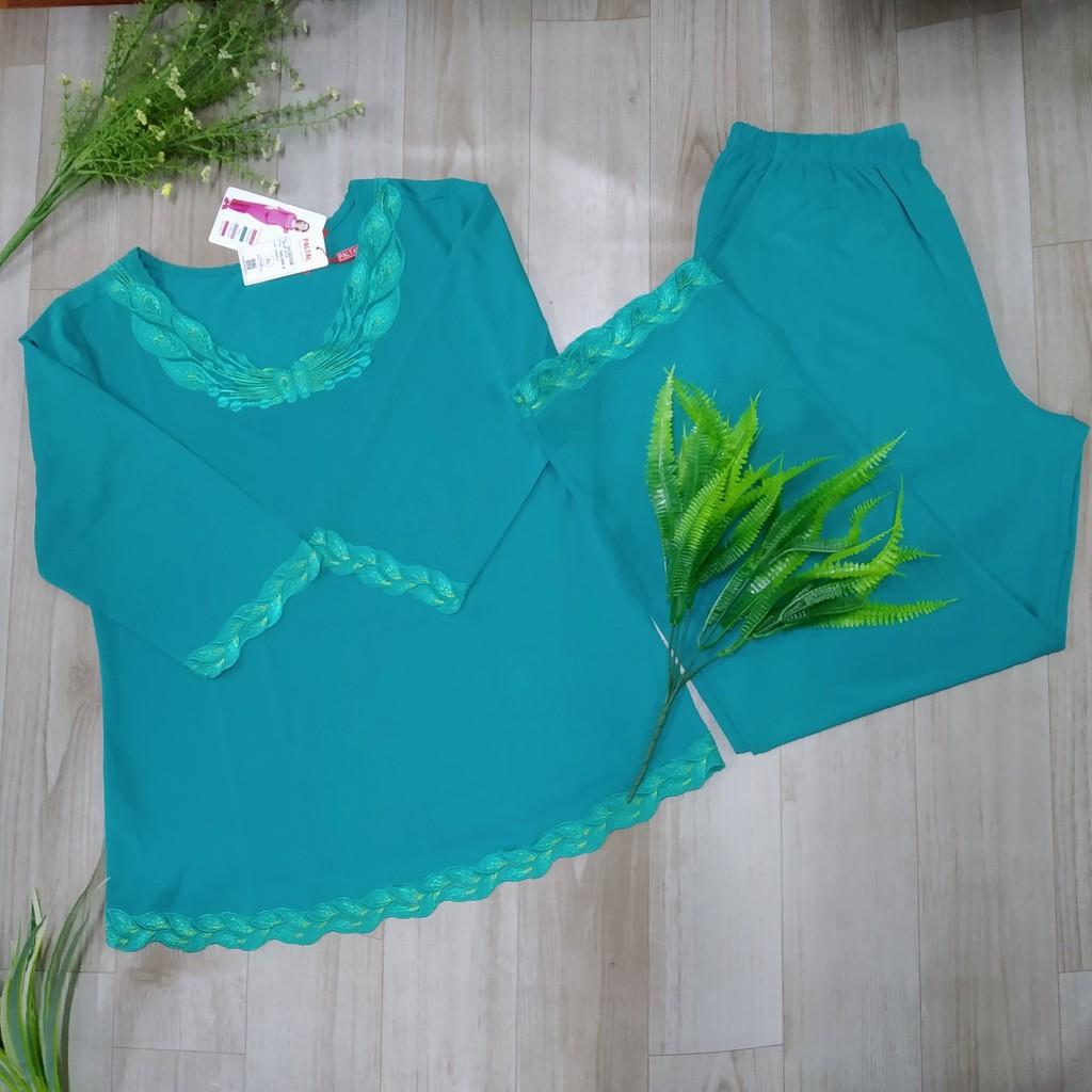 Bộ quần áo nữ ngủ mặc nhà tay lỡ, quần dài thun lạnh Paltal 130708
