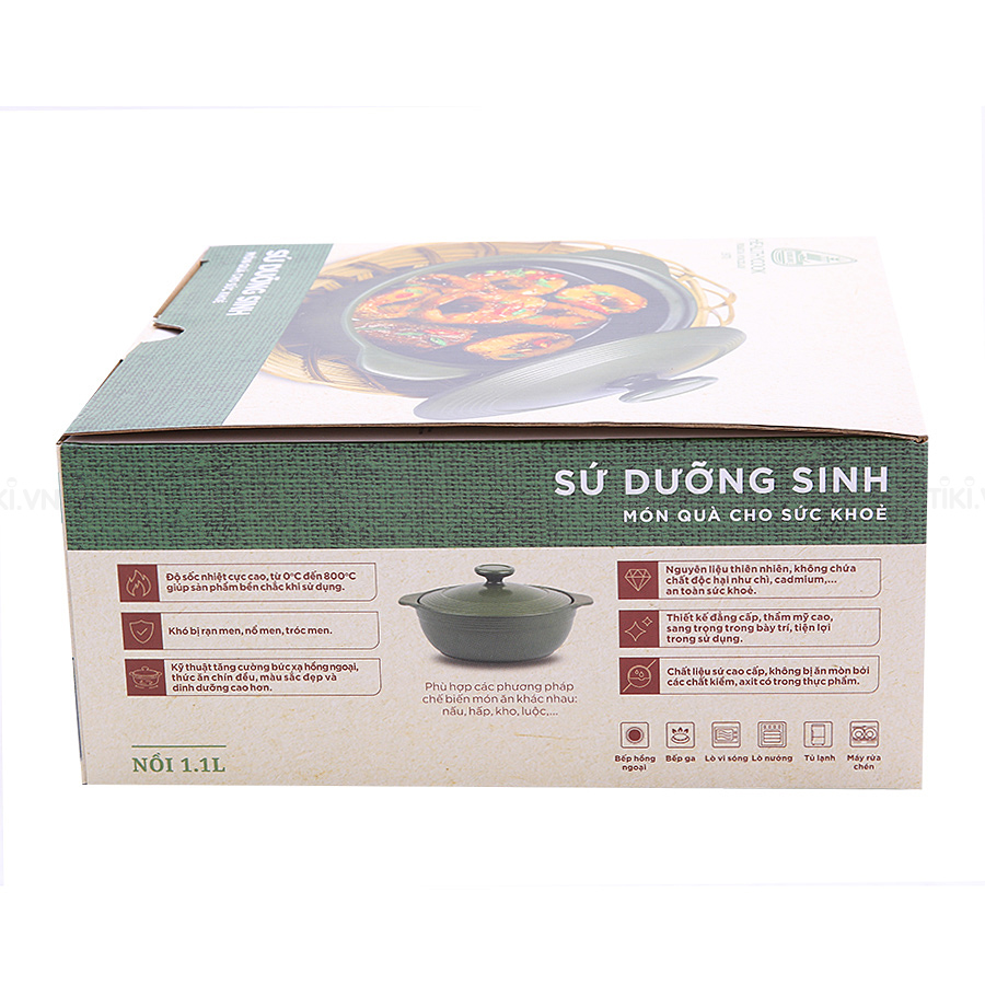 Nồi Dưỡng Sinh Luna + Nắp Minh Long Healthycook (2.6L)