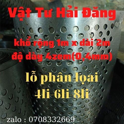 Tôn dầu đục lỗ - dày 4,5zem chuẩn,lỗ 4ly-6ly-8ly