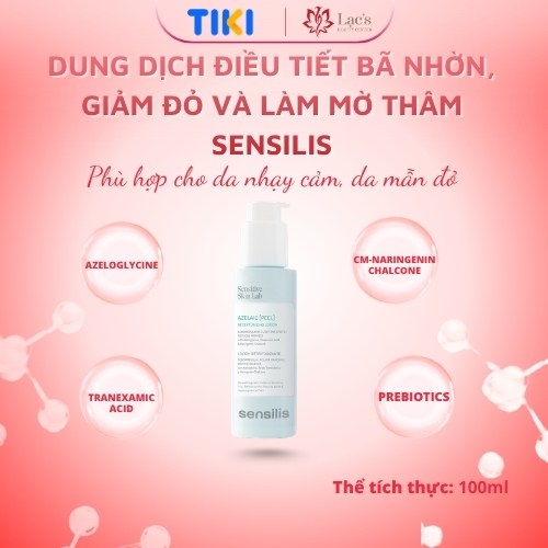 Dung Dịch Điều Tiết Bã Nhờn, Giảm Đỏ Và Làm Mờ Thâm - Sensilis Azelaic Peel 100ml