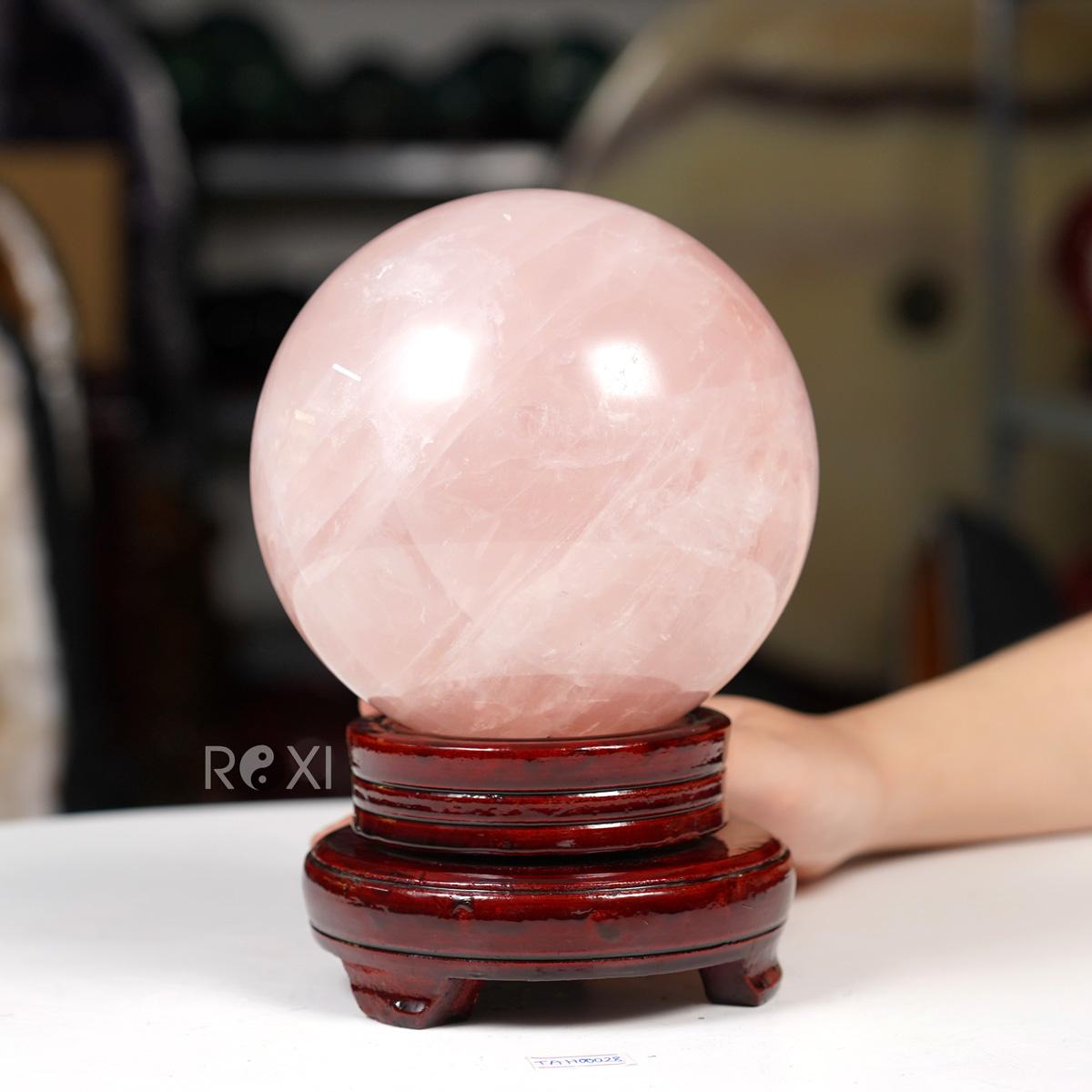Quả Cầu Thạch Anh hồng 2A 3kg - 13cm