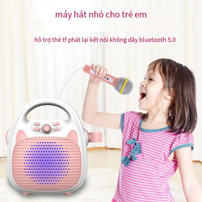 Phong Cách Mới Nhất Micro Trẻ Em Máy Hát Karaoke Cho Bé Có Micro Không Dây Một Micro Bé Gái Đồ Chơi Giáo Dục