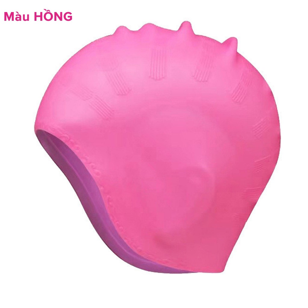 Mũ bơi người lớn chất liệu silicone cao cấp dododios dùng được cho nam, nữ ngăn nước, trùm được búi tóc dài - Mũ bơi trùm tai - Mũ bơi trùm búi tóc - Chính hãng dododios