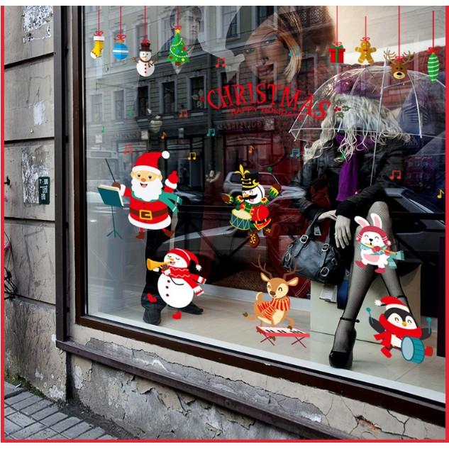 Decal trang trí Noel - Ông Gìa Noel hòa tấu cùng các bạn