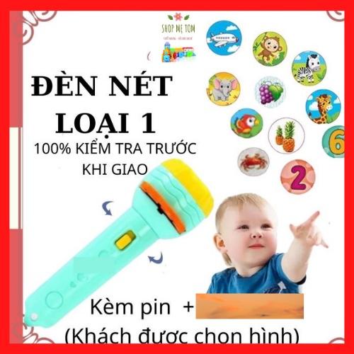 Đèn pin chiếu hình cho bé 10 thẻ 80 hình chiếu ngộ nghĩnh