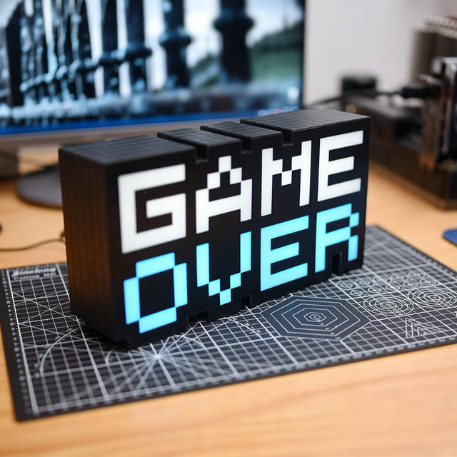 Đèn Trang Trí Điều Khiển Bằng Giọng Nói 7 Màu Msj Game Over Sign Voice Control