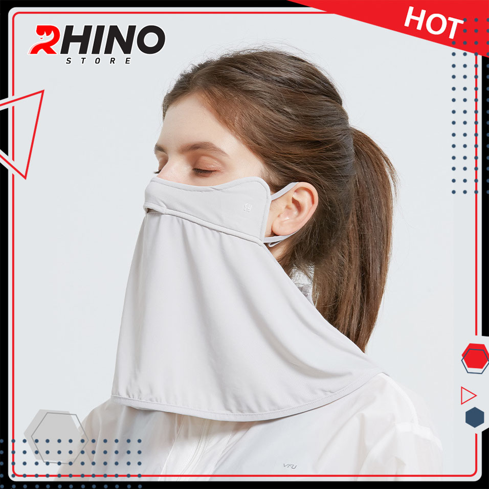 Khẩu trang băng lụa chống nắng cao cấp Rhino S203, khẩu trang nam nữ, chống tia UV, chống bụi, UPF50+, Hàng chính hãng