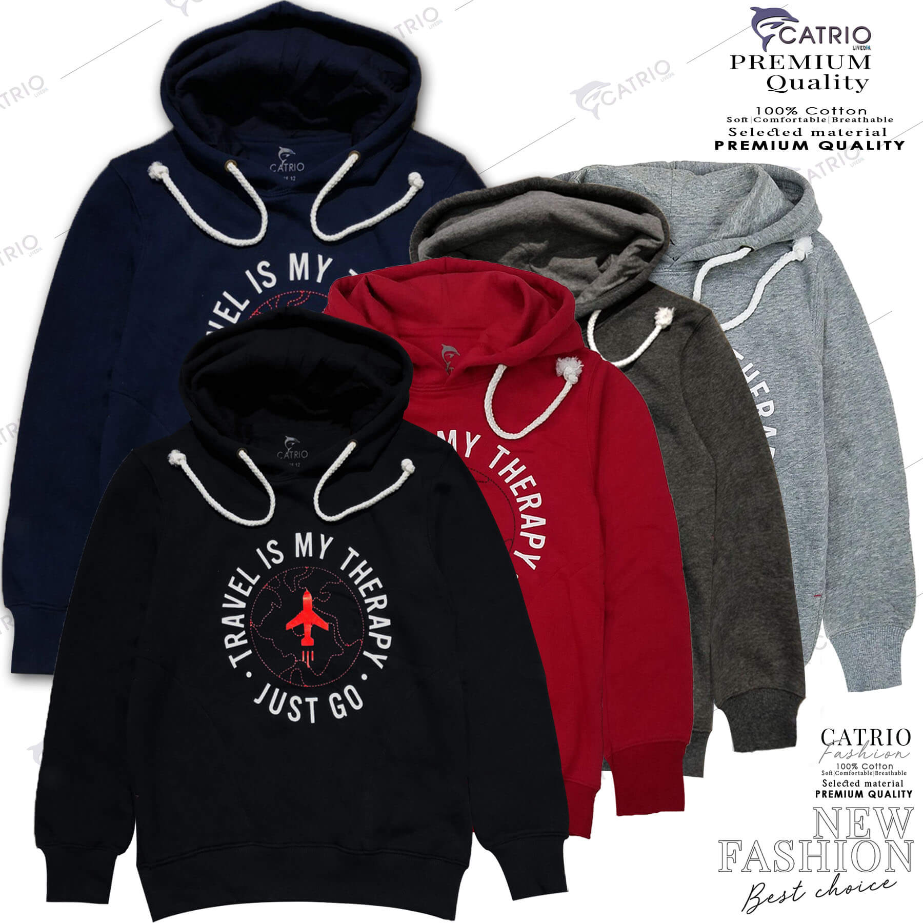 ÁO HOODIES TRẺ EM CATRIO in TÊN LỬA là áo thun dài tay có mũ có túi thời trang, vải 100% cotton dày, ấm mùa thu đông phù hợp với trẻ em bé trai, bé gái 11 tuổi 50kg kết hợp quần dài cotton CATRIO thành bộ đồ đẹp MÀU NAVY