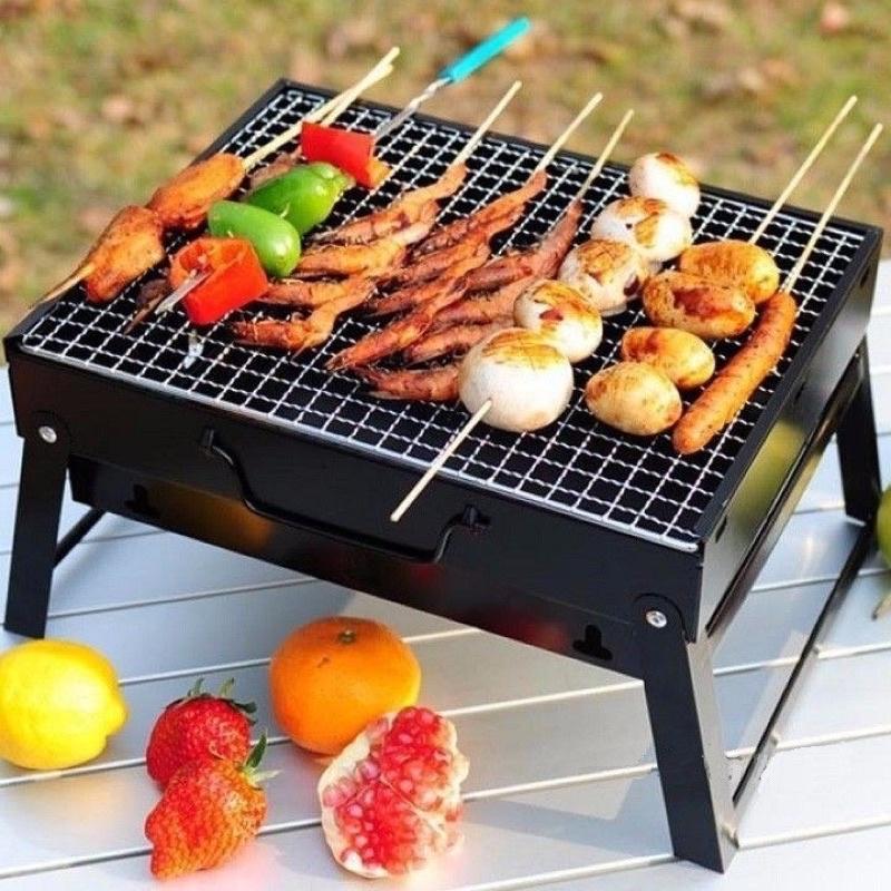 Bếp nướng than hoa ngoài trời BBQ có thẻ gấp gọn ,thép không gỉ