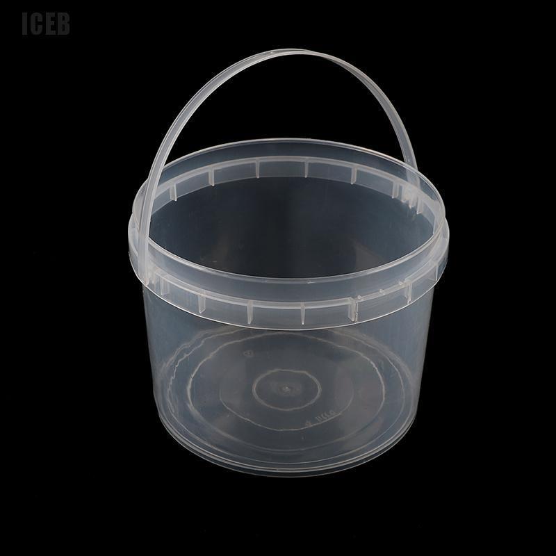 iceb 4 Litre Plastic Bucket Clear Storage Food Home Brew Arts and Crafts Kitchen