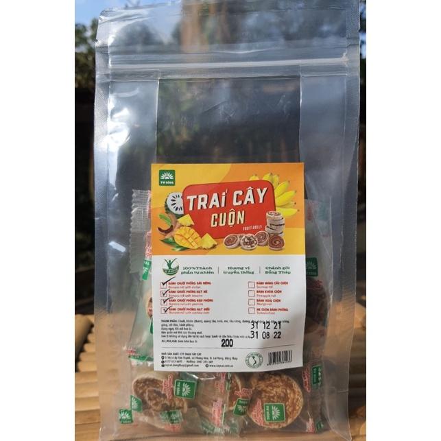 Combo trái cây cuộn Tư Bông 200g gồm 8 loại ăn vặt thơm ngon tốt cho sức khỏe