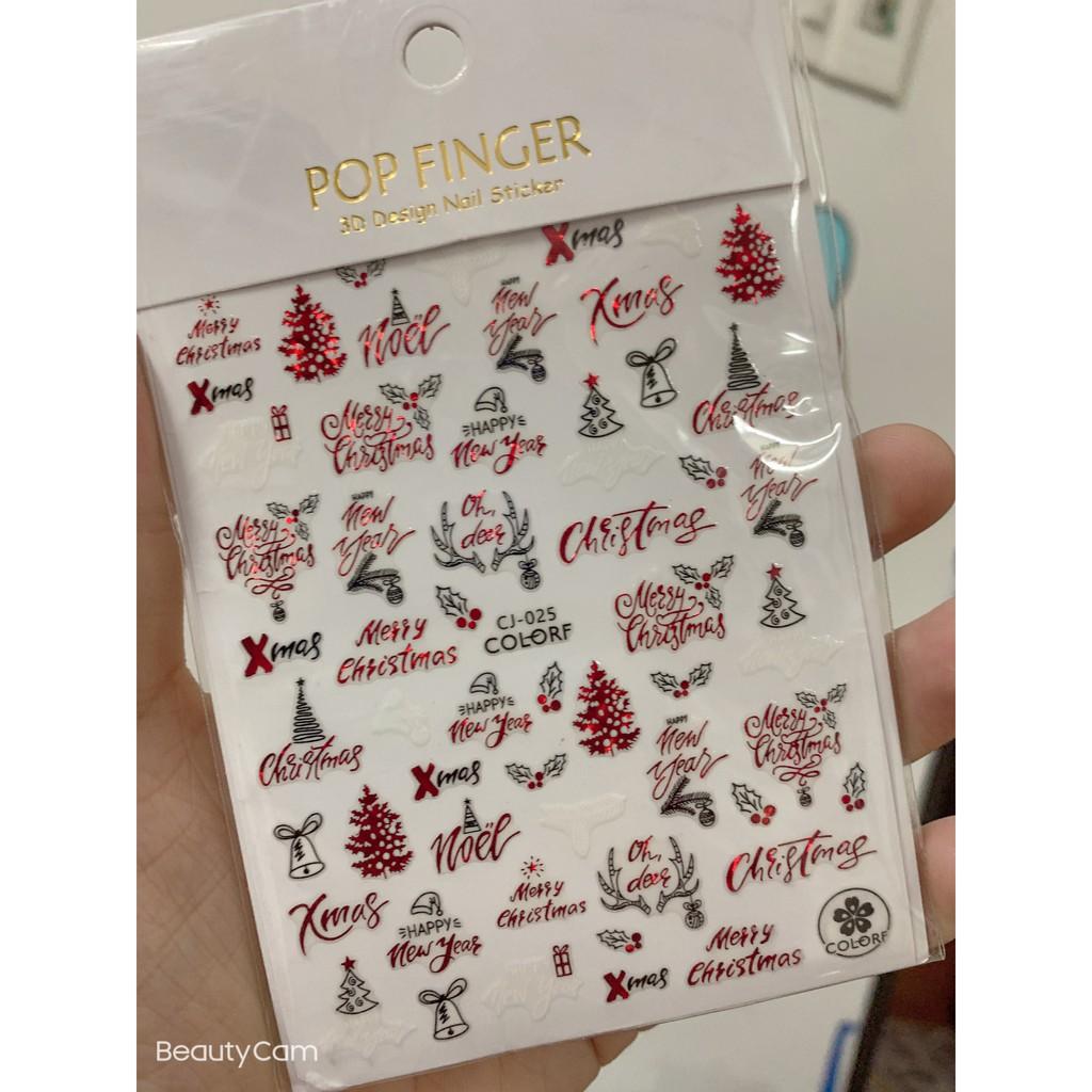 sticker noen trang trí móng tay