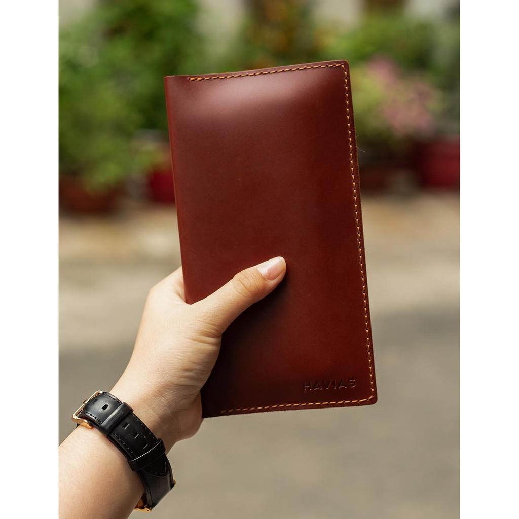 Ví Dài Venuta Handcrafted Wallet HAVIAS_Đỏ Nâu