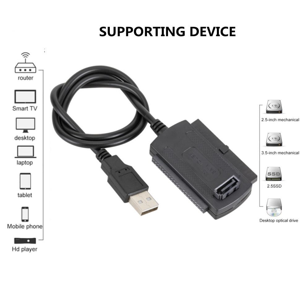 3 in1 USB 2.0 IDE SATA 5.25 S-ATA 2.5 3.5 Inch Hard Drive Disk HDD Adapter Cable for PC Laptop Converter Cable Plug And Play