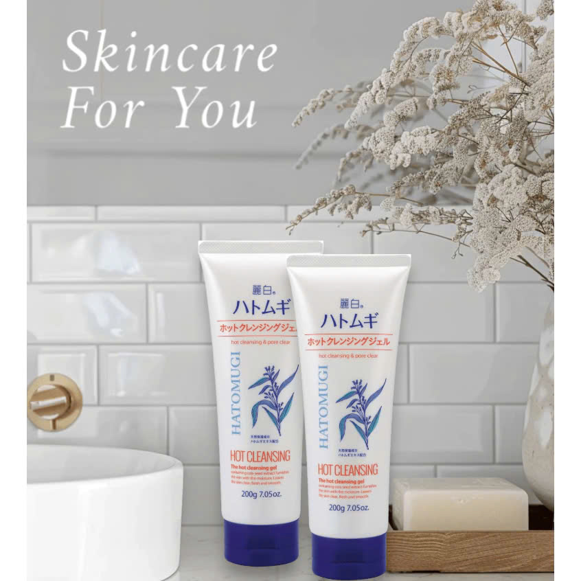 Gel Tẩy Trang Nóng Sạch Sâu Và Dưỡng Ẩm Da Hatomugi Reihaku Hatomugi Hot Cleansing Gel (Tuýp 200G)