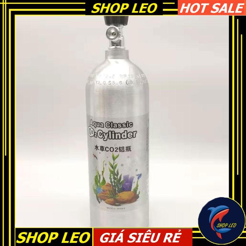 Bình CO2 nhôm TAIWAN 2L - Bình Co2 cho bể thủy sinh - hồ thủy sinh