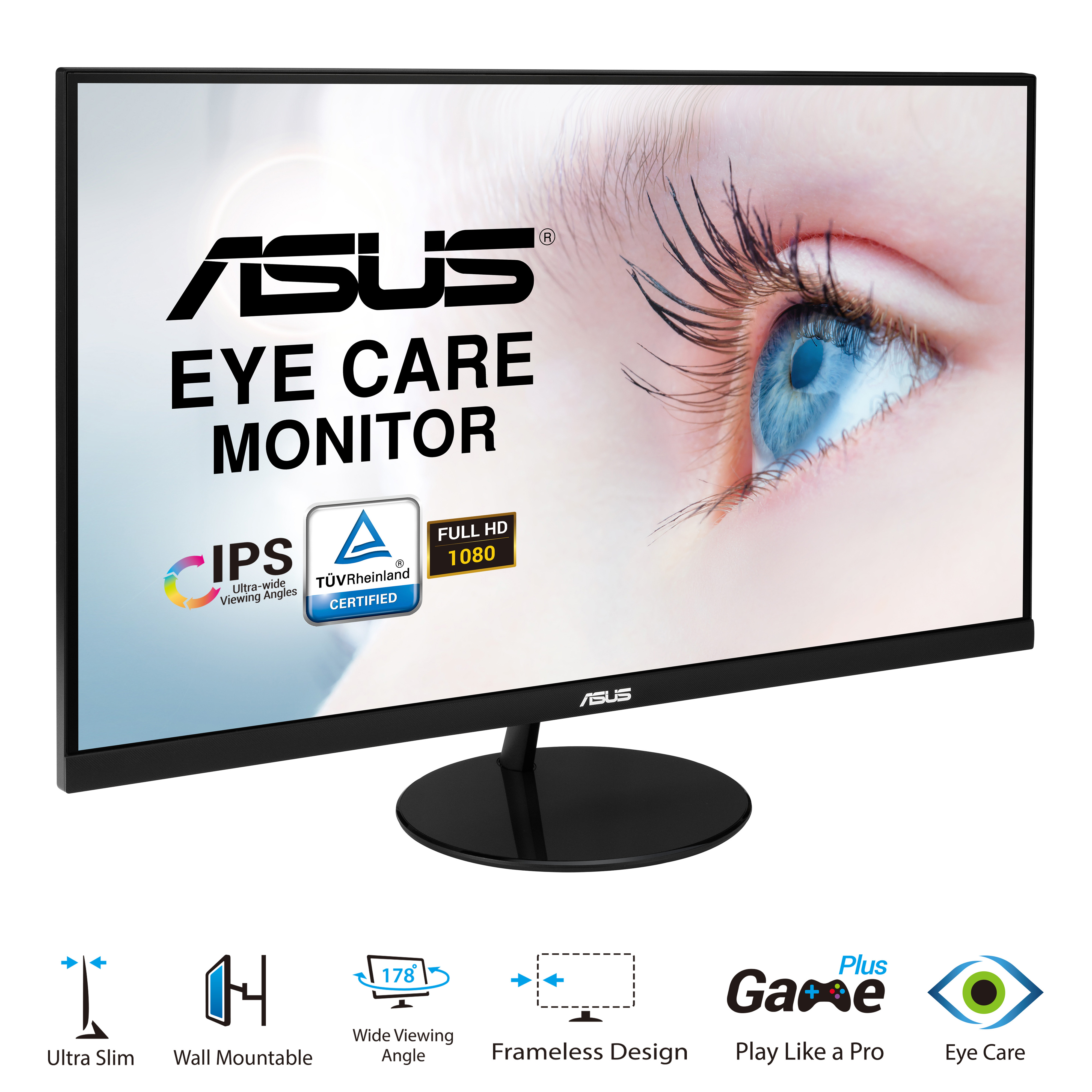 Màn Hình ASUS Bảo Vệ Mắt VL249HE 23,8'' Full HD (1920x1080) 5ms 75Hz IPS Adaptive-Sync/FreeSync - Hàng Chính Hãng