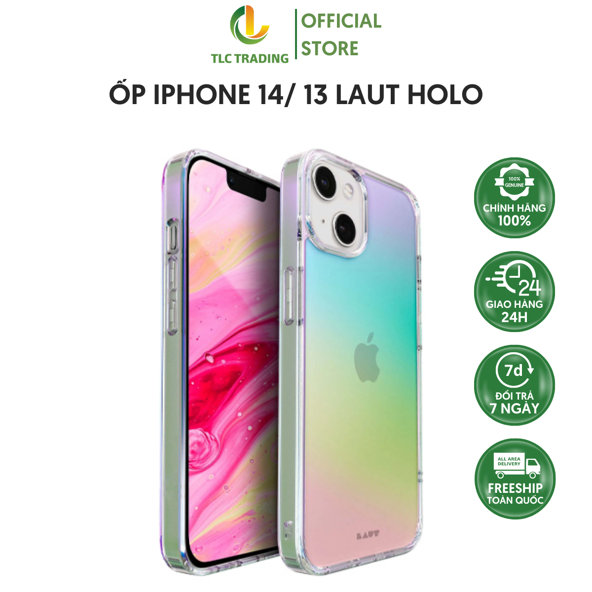 Ốp LAUT Holo dành cho iPhone 14/ 14 Plus/ 14 Pro/ 14 Pro Max - Hàng chính hãng