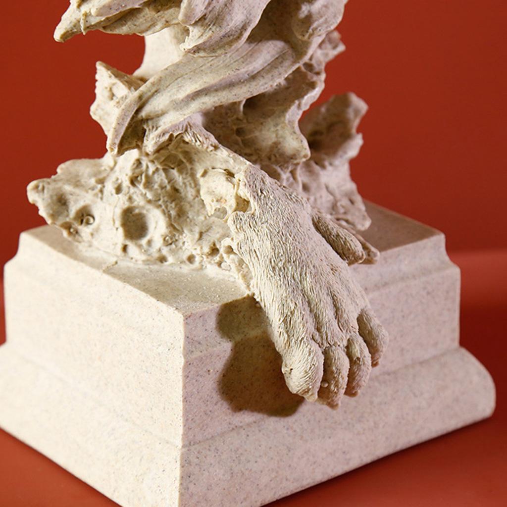 3D Lion Statue Resin Animal Figurine Sculpture Ornament Desktop Decor