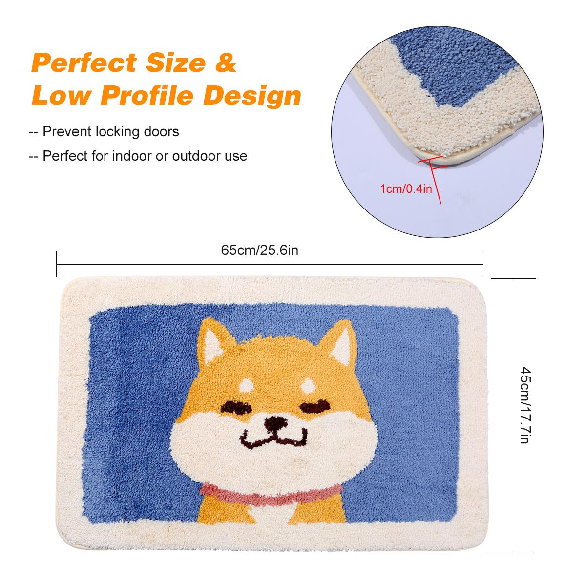 Thảm chùi chân trong nhà thiết kế in họa tiết hoạt hình, thấm hút tốt