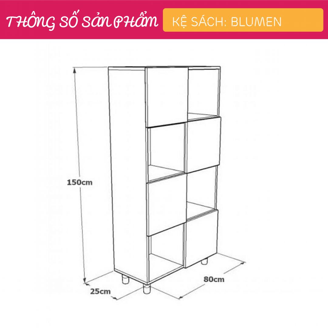 Kệ sách thông minh từ gỗ MDF SMLIFE Blumen