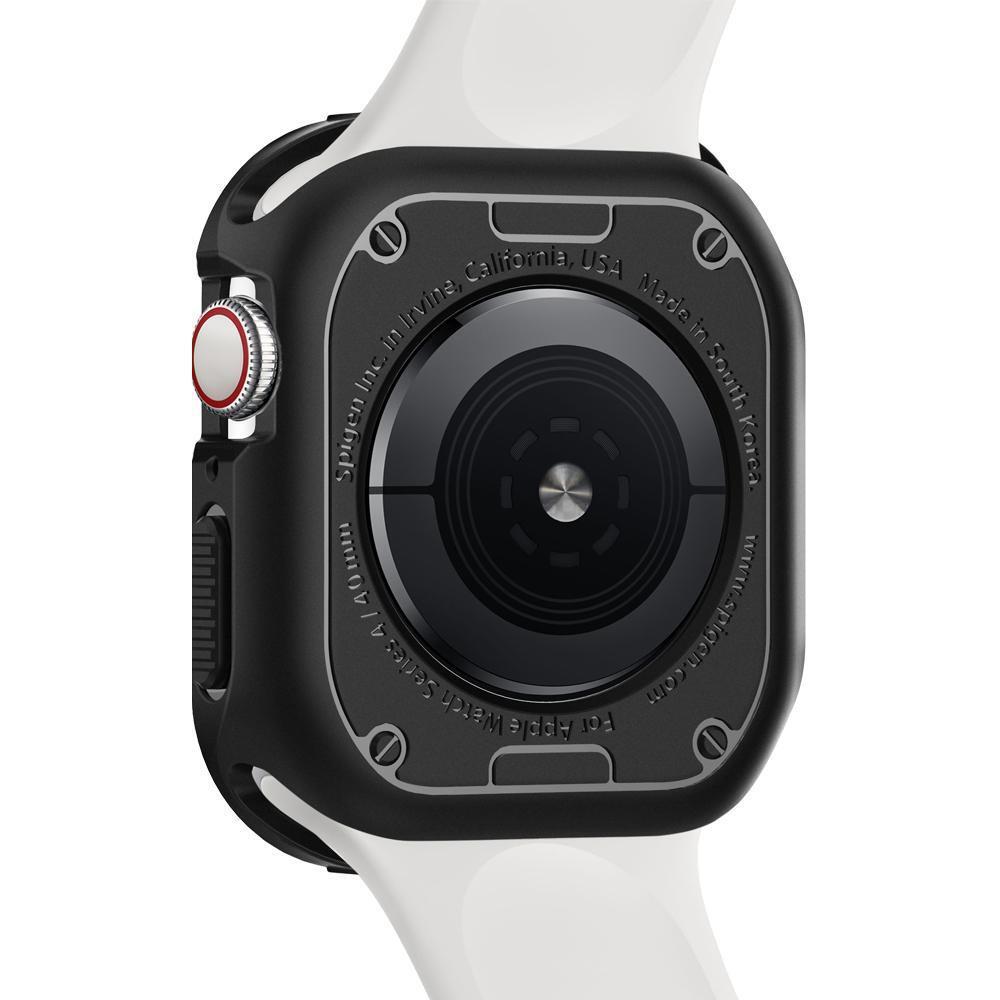 Ốp lưng Spigen dành cho Apple Watch Series 6/SE/5/4 (40mm - 44mm) spigen Rugged Armor chất liệu TPU chống trầy xước - Hàng chính hãng