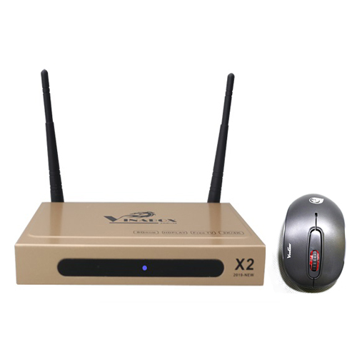 Android TV Box VINABOX X2 - 2019: Phiên bản mới Android 7.0 , thiết kế sang trọng , 2 râu Anten bắt Wifi khỏe , dùng cho cả TV đời cũ - Hàng Chính Hãng.