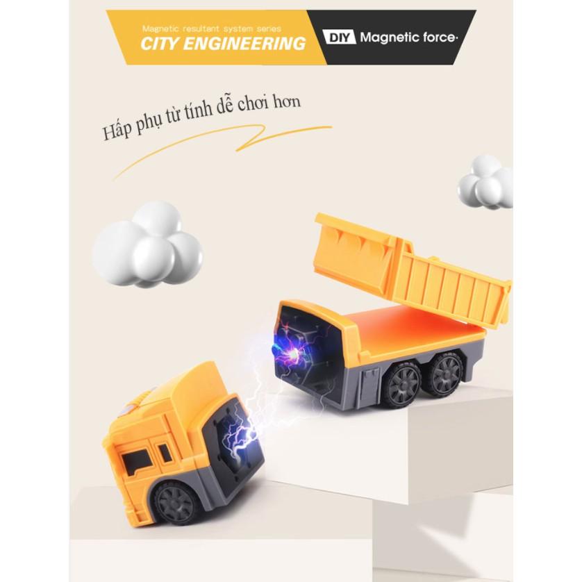 Bộ trò chơi lắp ráp robot sáng tạo từ tính City Engineering Magnetic