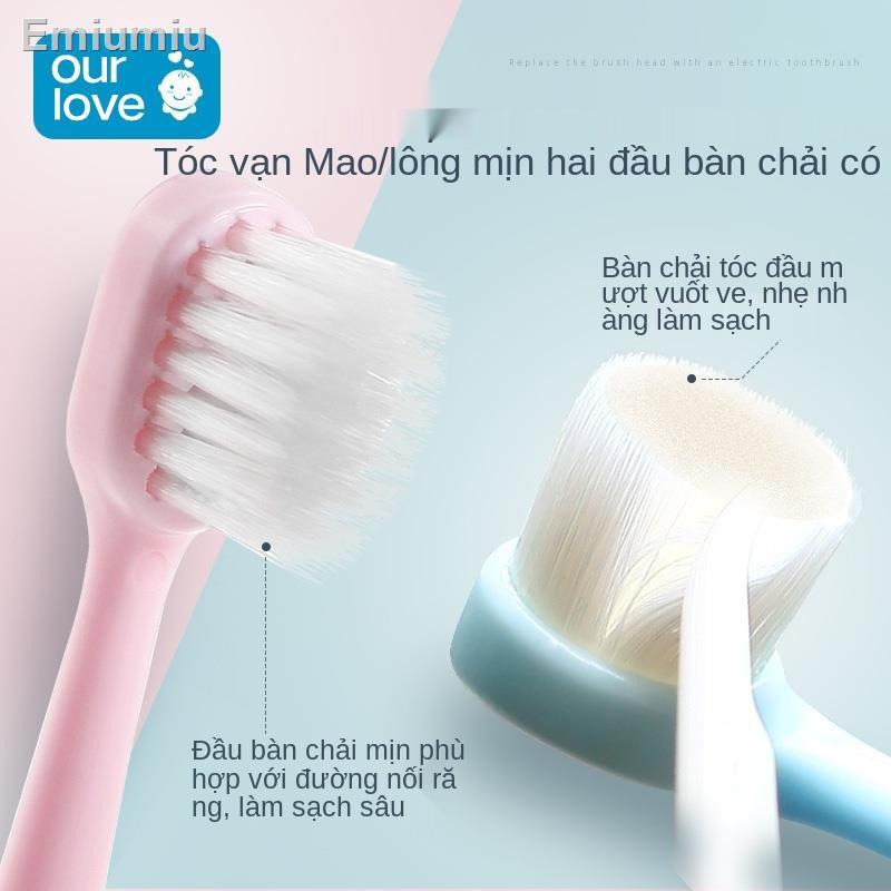 ▬﹊Làm sạch và thay thế đầu bàn chải lông mềm dành cho trẻ em 2-6-12 tuổi