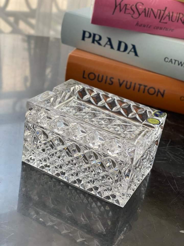 Hộp đựng pha lê cigar kiêm gạt tàn 2 in 1 Bohemia Crystal Hàng chính hãng