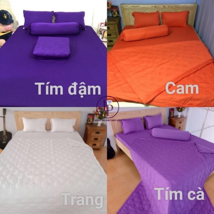 Trọn bộ 5 Món Chăn GA THUN LẠNH TRƠN HÀN QUỐC kèm Mền LAN PHAM BEDDING