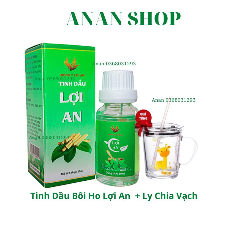 [Tặng Ly] Tinh dầu Lợi An Bôi Ho - Đờm - Khò Khè - Sổ Mũi cho Bé