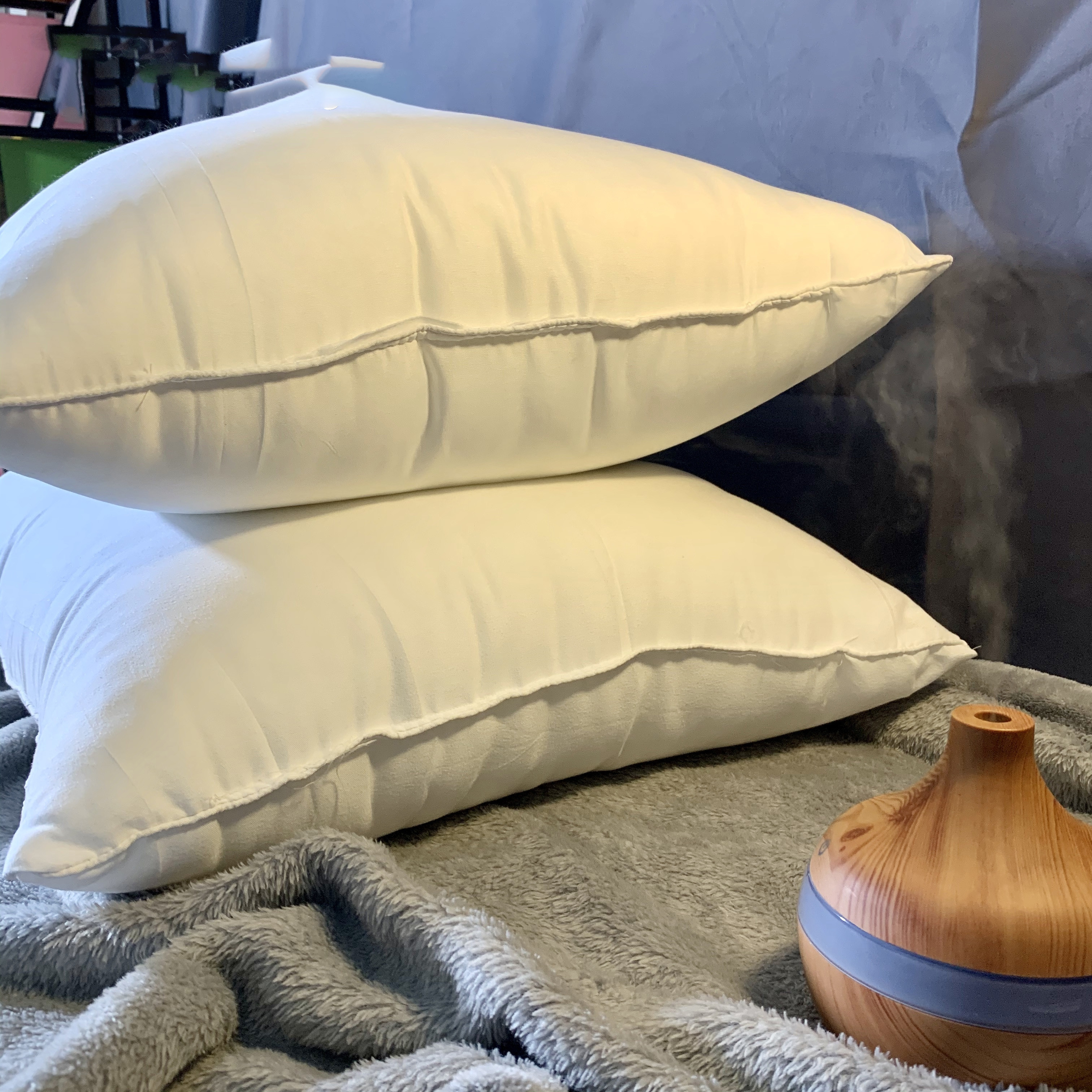 Gối Nằm Lông Vũ Thuần Việt Mircrofiber Cao Cấp 100% Cotton Thoáng Mát, Mềm Mịn, Có Khả Năng Thấm Hút Mồ Hôi Tốt