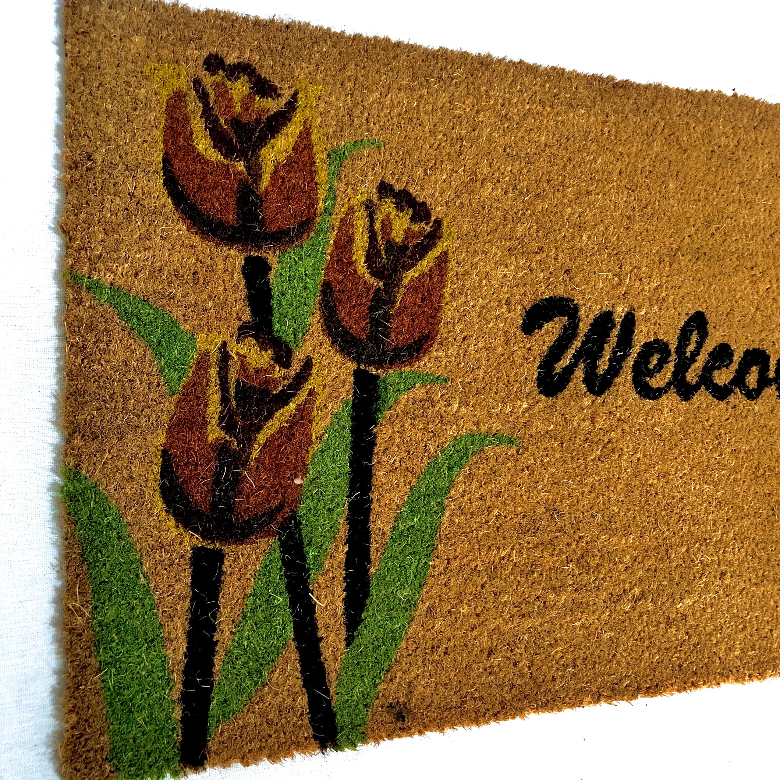Thảm Chào Đón Xơ Dừa Welcome Trang trí tại các cửa, lối vào trong nhà và ngoài trời