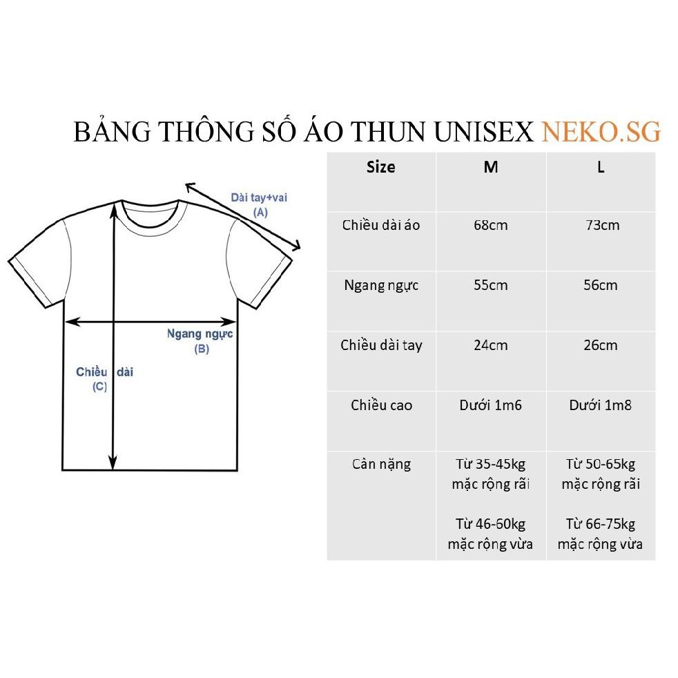 Áo thun tay lỡ Unisex NEKOSG, áo phông form rộng HT48